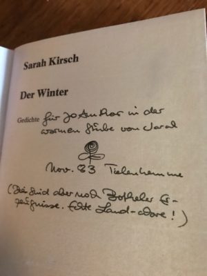 Widmung von Sarah K.