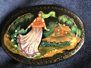 handgemalte Brosche aus Belorus